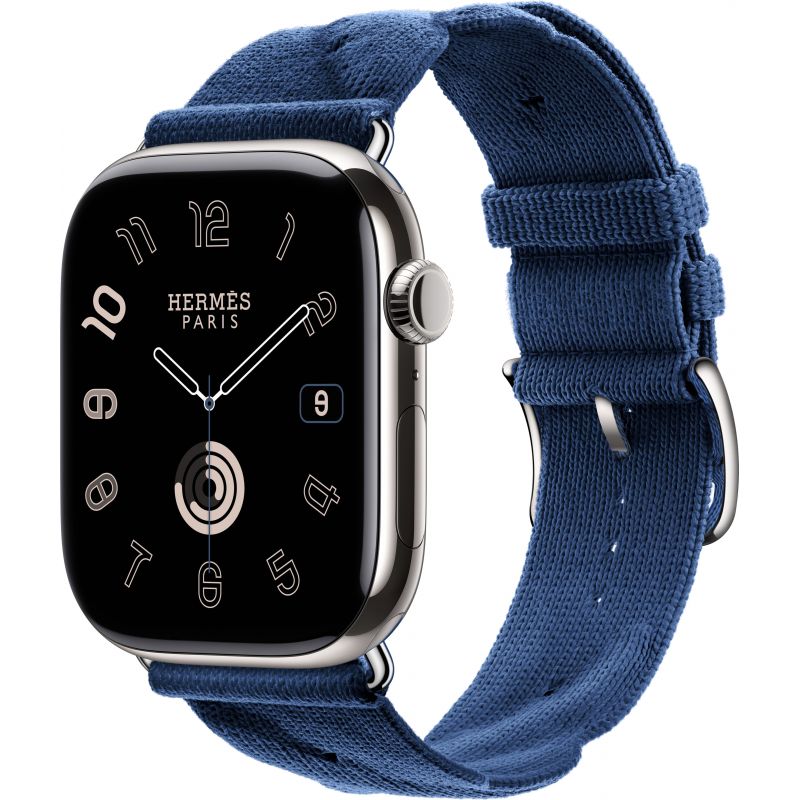 Смарт-часы Apple Watch S10 Hermes - 46 mm, браслет Torsade Single Tour (Navy | синий)