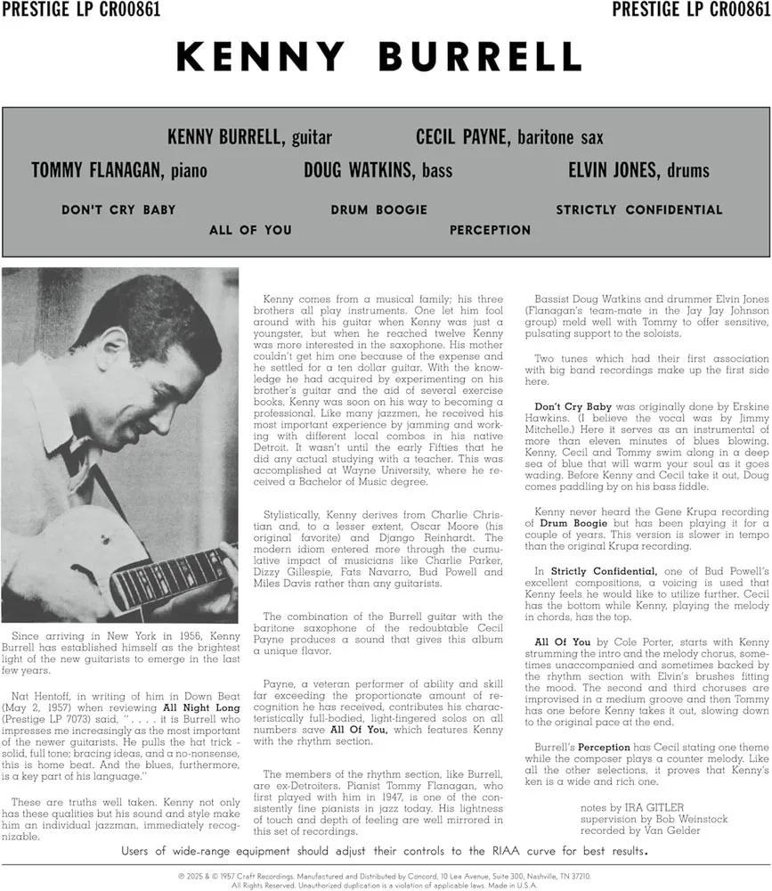 Виниловая пластинка BURRELL KENNY - Kenny Burrell