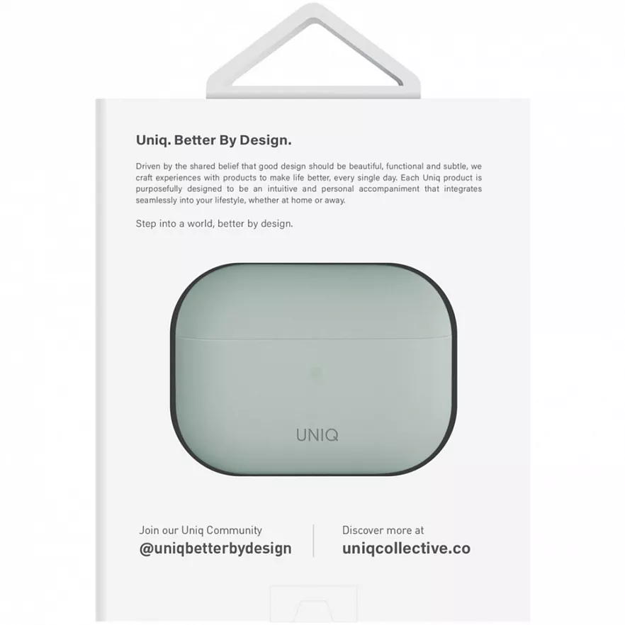 Защитный чехол Uniq Lino Liquid Silicone для AirPods Pro мятный