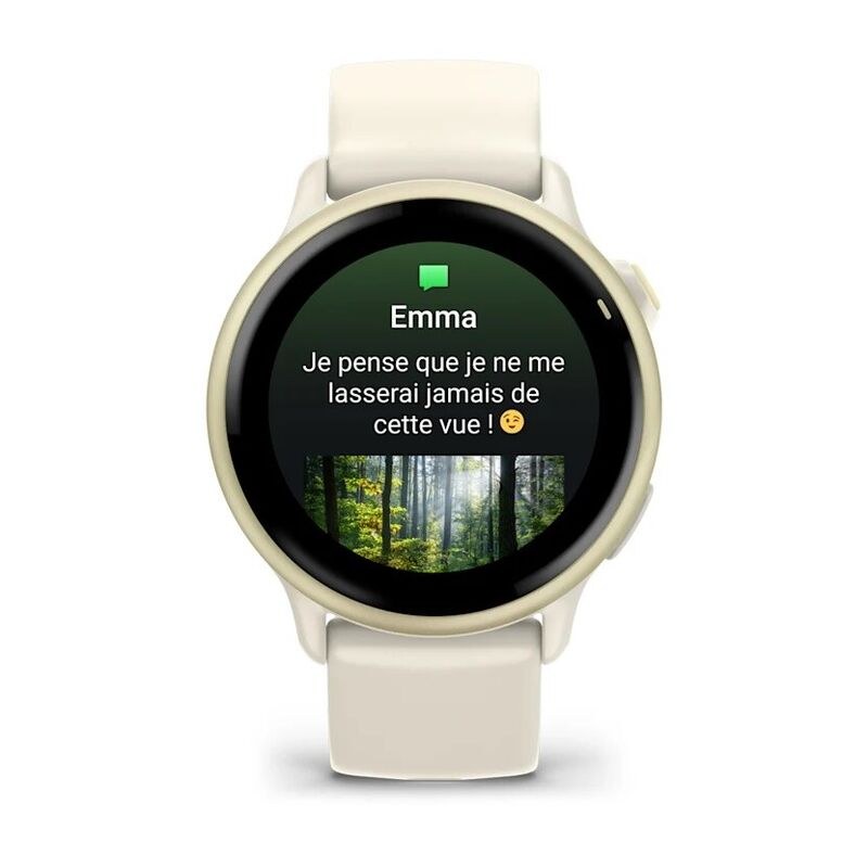 Смарт-часы Garmin Vivoactive 6 - 42 mm, Лунно-золотистый, силиконовый ремешок цвета слоновой кости
