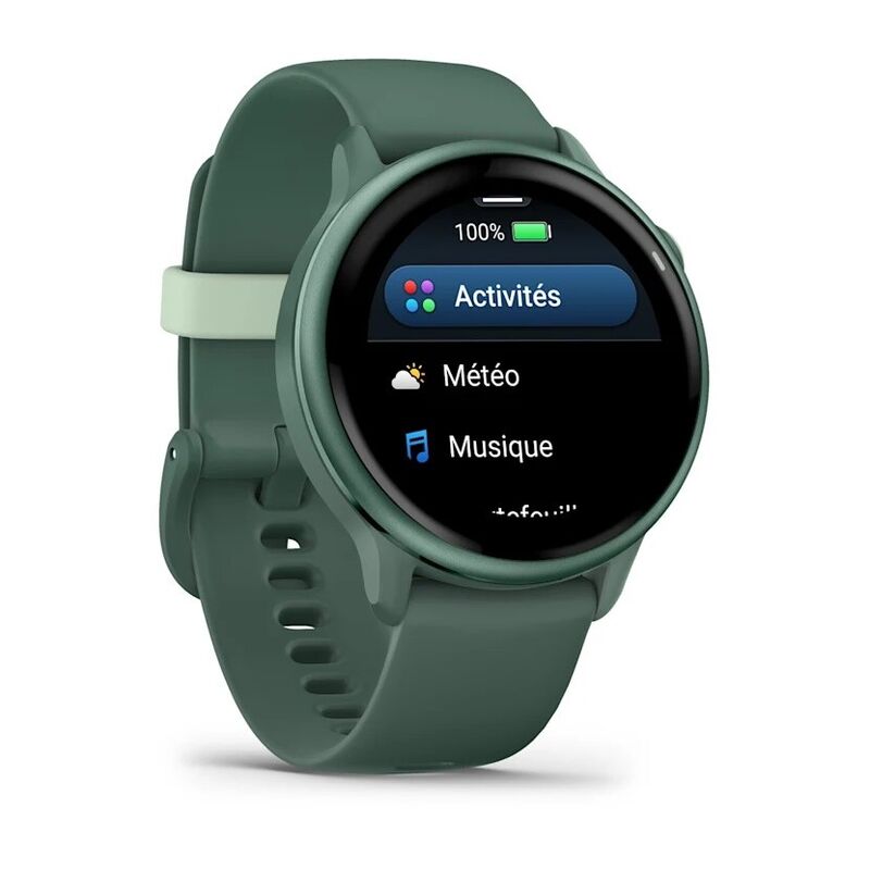 Смарт-часы Garmin Vivoactive 6 - 42 mm, Яшмовый, зеленый силиконовый ремешок