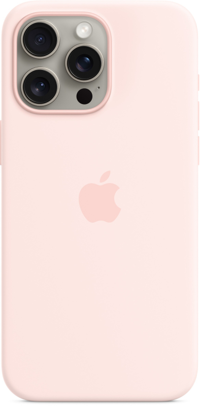 Чехол Apple MagSafe для iPhone 15 Pro Max, Силикон, Розовый