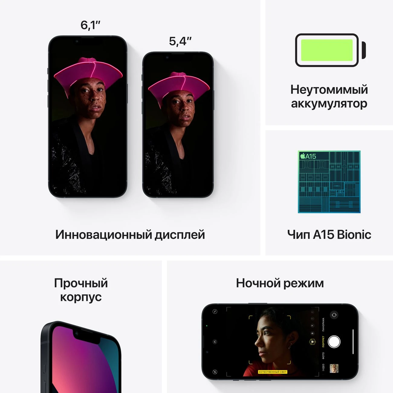Смартфон Apple iPhone 13 256 ГБ Midnight