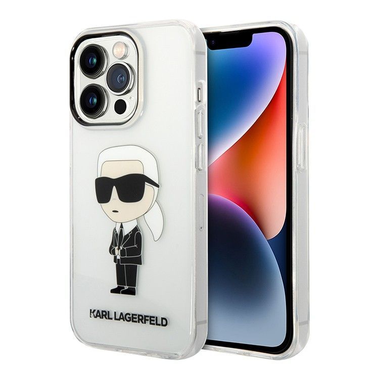 Lagerfeld для iPhone 15 Pro Max чехол PC/Термополиуретан NFT Karl Ikonik Hard Transparent