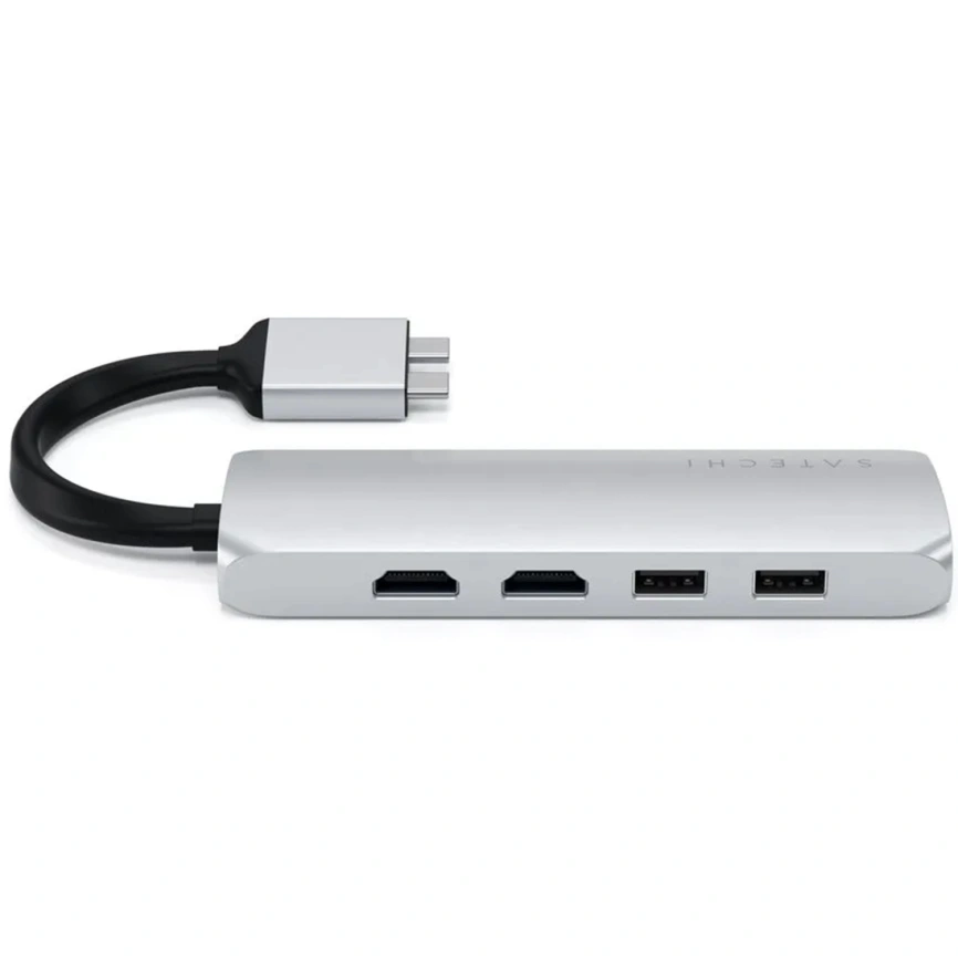 Хаб Satechi USB-C 8 в 1 (ST-TCDMMAS) Silver