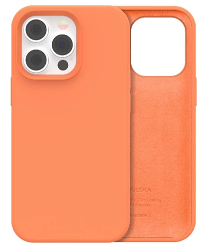 Чехол Силиконовый матовый PULOKA для iPhone 15 Pro Max Оранжевый