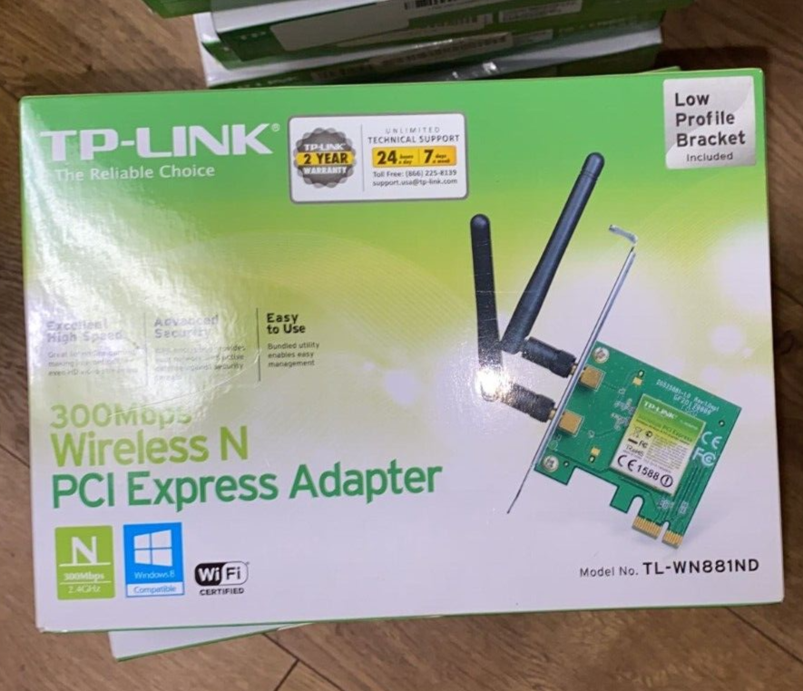Wi-Fi адаптер TP-Link TL-WN881ND, PCI-Express x1, 300 Мбит/с (TL-WN881ND)