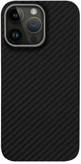 Карбоновый чехол для iPhone 15 Pro Max KZDOO черный