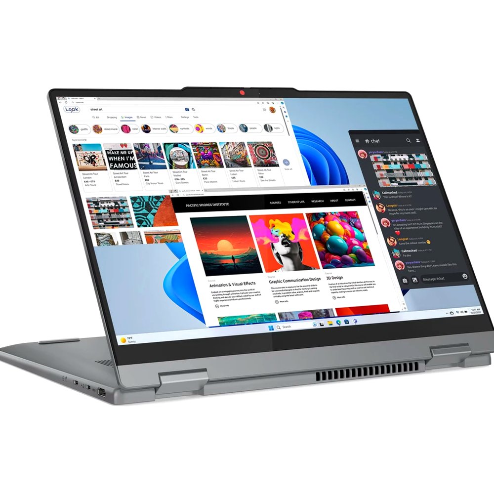 Ноутбук Lenovo IdeaPad 5 2-in-1 14 Touch 83KX0041PS (14", Intel Core i7-13620H, 16 ГБ, 512 ГБ SSD, сенсорный экран) серый