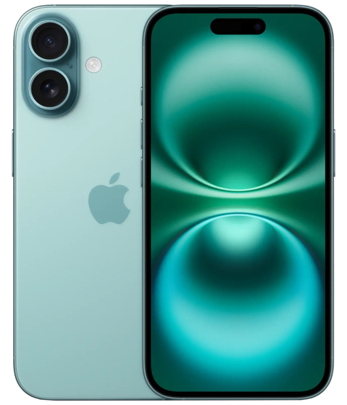 Смартфон Apple iPhone 16 DualSim 128 ГБ Бирюзовый Смартфон Apple iPhone 16 DualSim 128 ГБ Бирюзовый