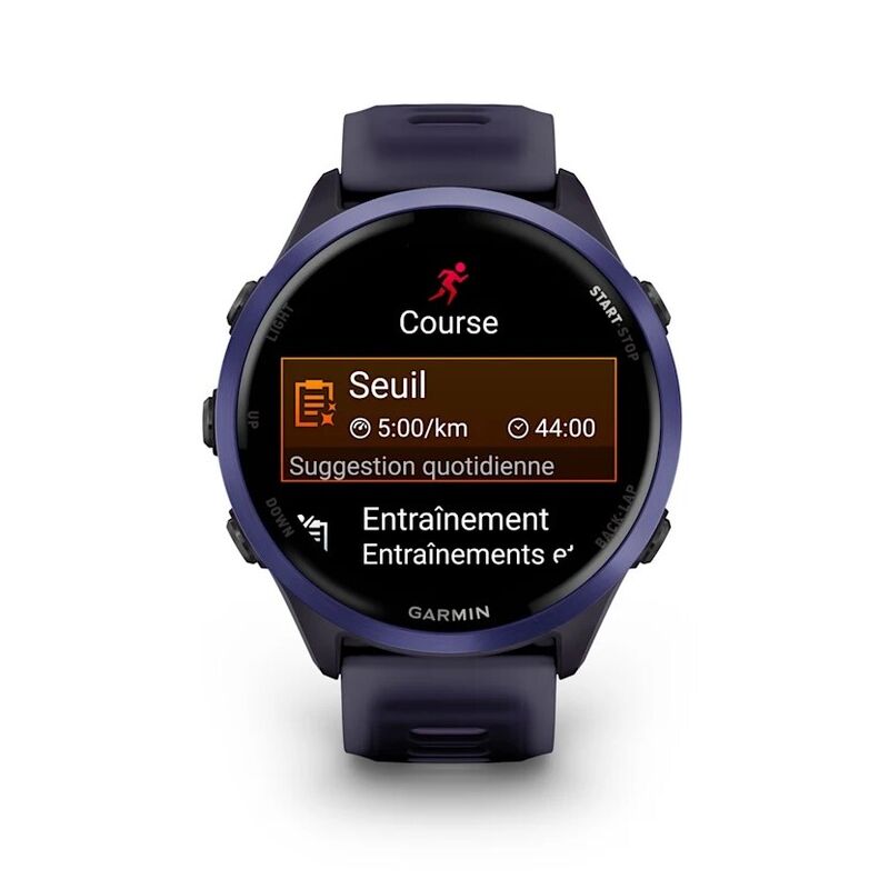 Смарт-часы Garmin Forerunner 570 - 47 mm, Индиго алюминий с ремешком цвета фиолетового индиго