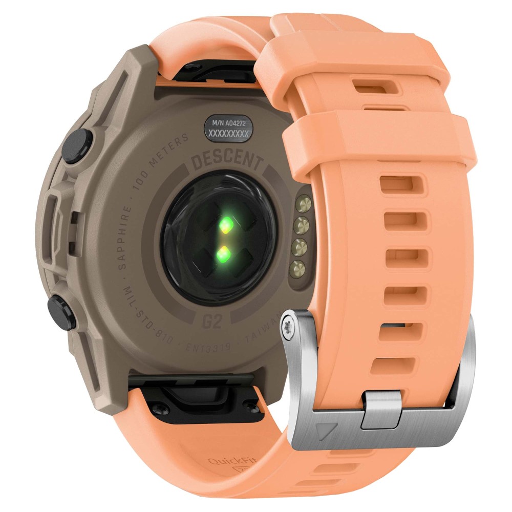 Смарт-часы Garmin Descent G2 - 45 mm, Сиренево-бежевый (палома), нежно-розовый силиконовый ремешок