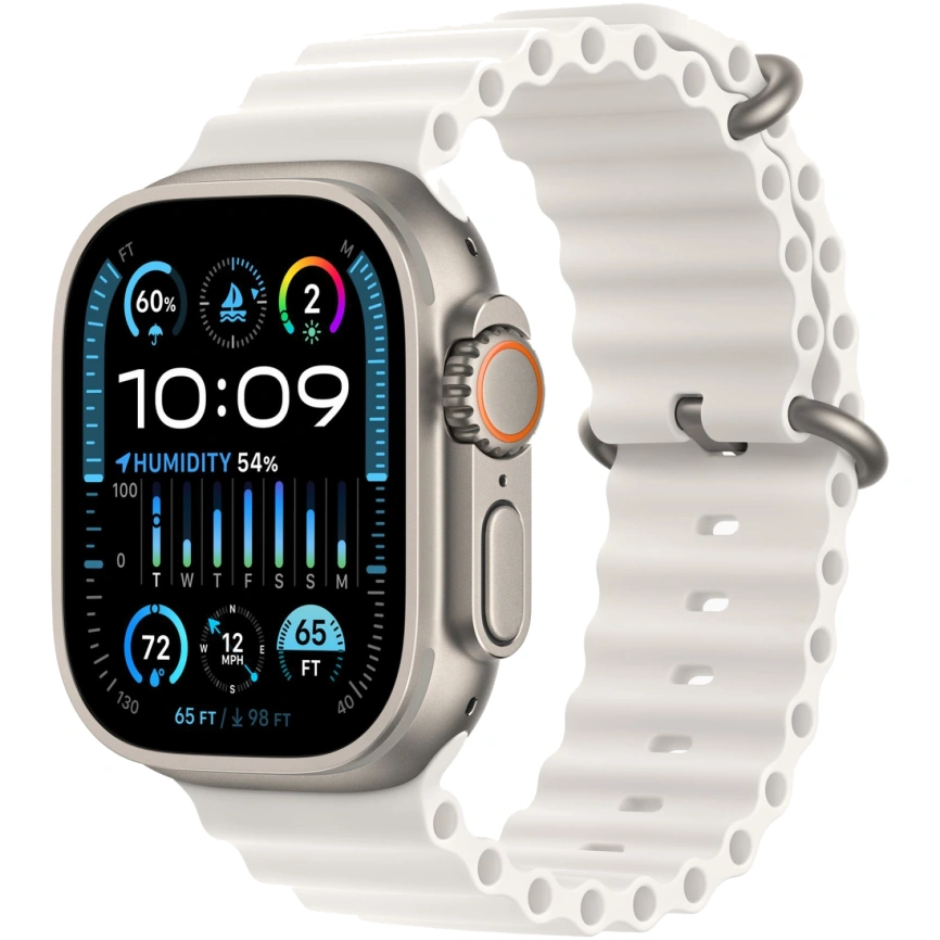 Смарт-часы Apple Watch Ultra 2 49mm ремешок Ocean Band White