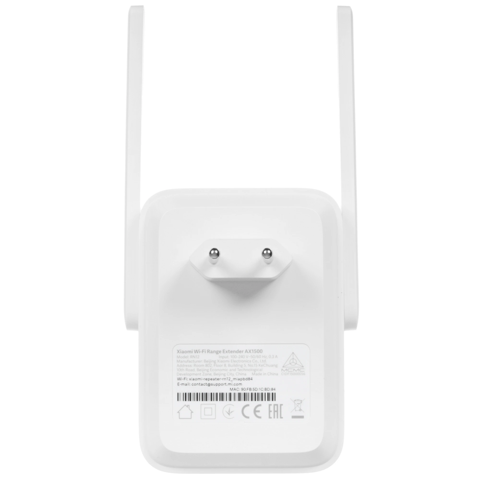 Усилитель сигнала Xiaomi Wi-Fi Range Extender AX1500 (DVB4515GL)