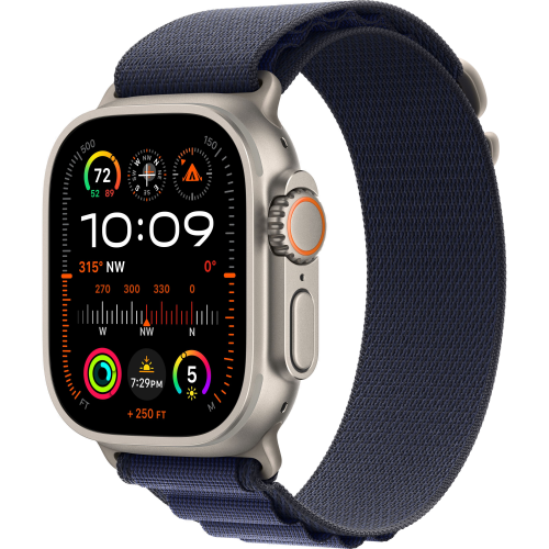 Смарт-часы Apple Watch Ultra 2 (2024) GPS + Cellular, 49 мм Natural Titanium Case, ремешок Alpine Loop цвет Темно-синий, размер S Смарт-часы Apple Watch Ultra 2 (2024) GPS + Cellular, 49 мм Natural Titanium Case, ремешок Alpine Loop цвет Темно-синий, размер S