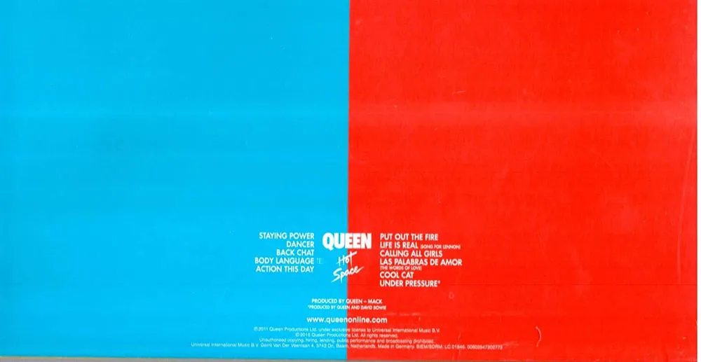 Виниловая пластинка QUEEN - Hot Space