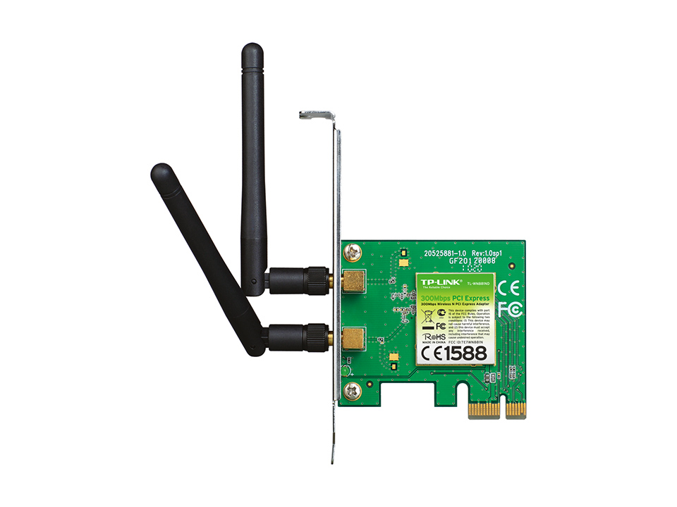 Wi-Fi адаптер TP-Link TL-WN881ND, PCI-Express x1, 300 Мбит/с (TL-WN881ND)