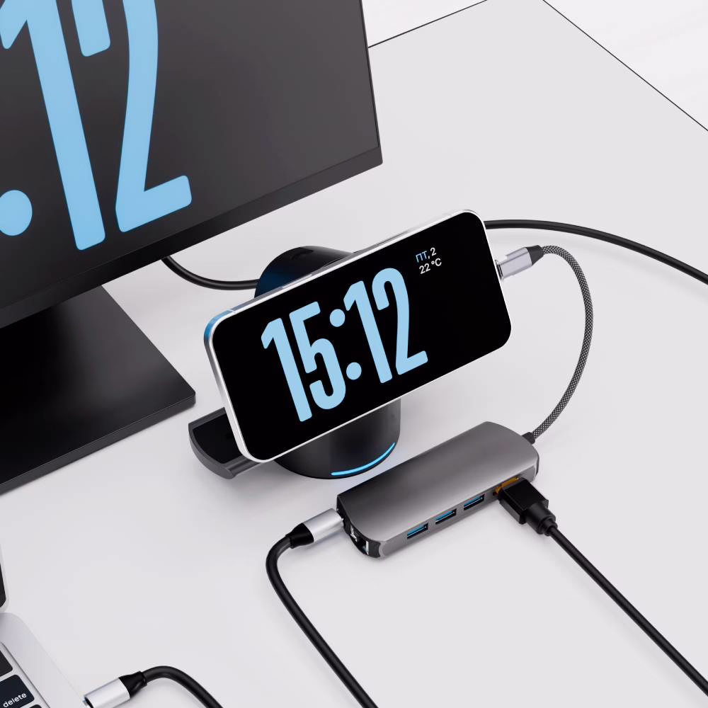 Адаптер VLP Infinity USB-C Hub 8 в 1, графит
