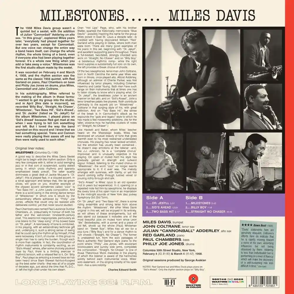 Виниловая пластинка DAVIS MILES - Milestones (Red)