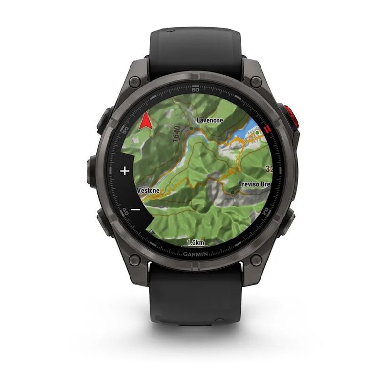 Смарт-часы Garmin Fenix 8 Pro Amoled Sapphire - 47 mm, Угольно-серый с DLC-покрытием | пепельно-серый силиконовый ремешок