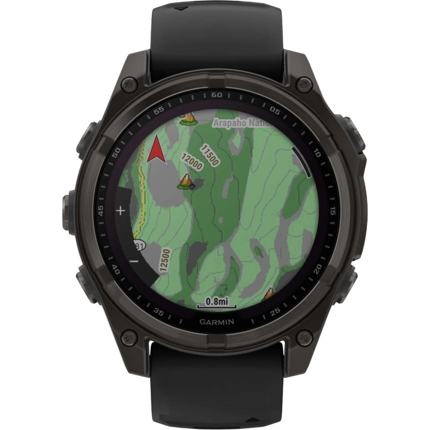 Смарт-часы Garmin Fenix 8 47mm Solar Sapphire (010-02906-11) Carbon Gray DLC Titanium with Yellow/Graphite Silicone Band