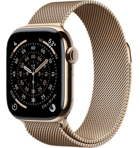 Часы Apple Watch Series 11 46 мм Gold Titanium Case, Milanese Loop (Gold) M/L