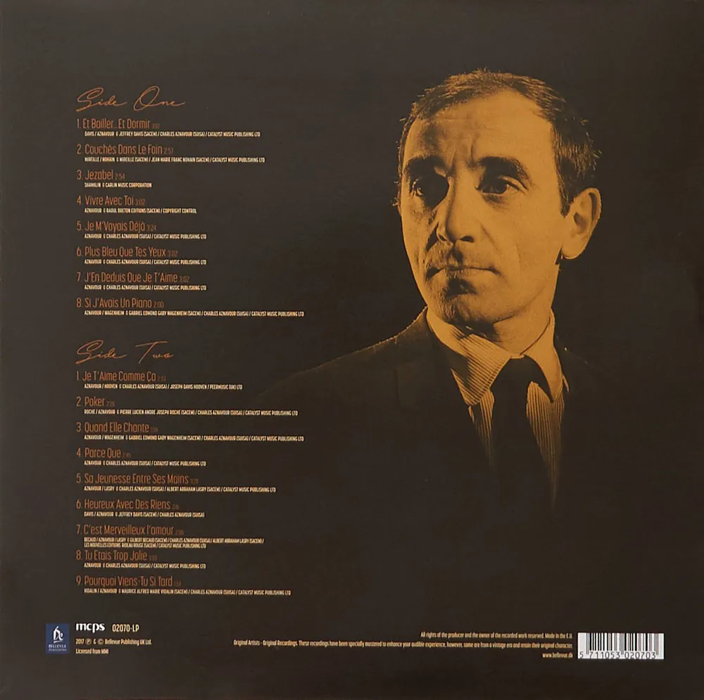 Виниловая пластинка AZNAVOUR CHARLES - Chansons Preferees