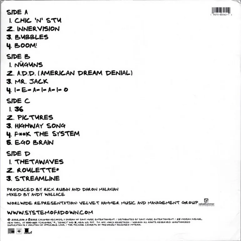 Виниловая пластинка SYSTEM OF A DOWN - Steal This Album!