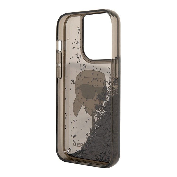 Karl Lagerfeld для iPhone 15 Pro Max чехол Liquid Glitter NFT Karl head