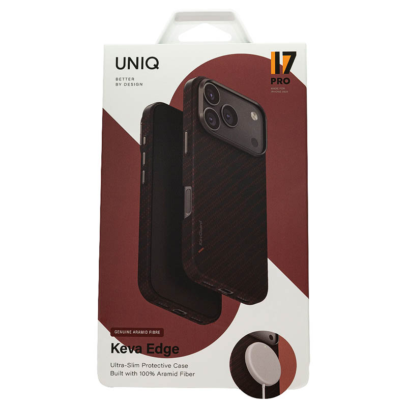 Uniq для iPhone 17 Pro Max KEVA EDGE Full Kevlar (MagSafe), Черный