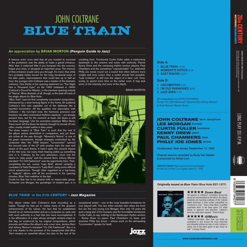 Виниловая пластинка COLTRANE JOHN - Blue Train (Blue)
