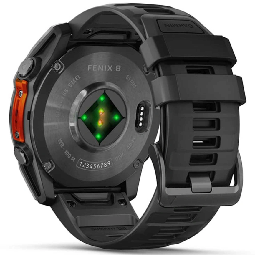 Смарт-часы Garmin Fenix 8 51mm Amoled (010-02905-00) Slate Gray with Black Silicone Band