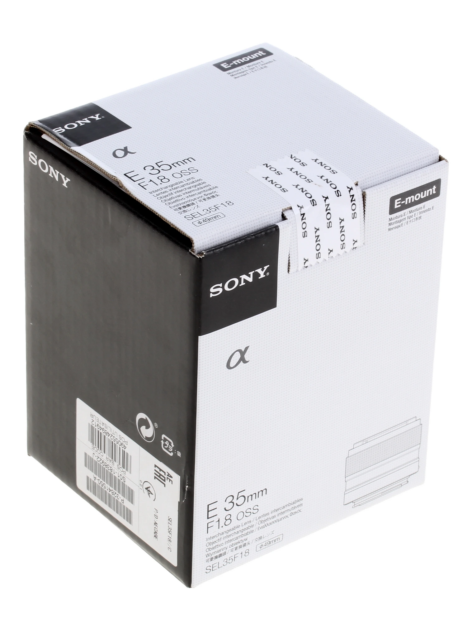 Фотообъектив Sony E 35mm F1.8 OSS Sony E APS-C черный