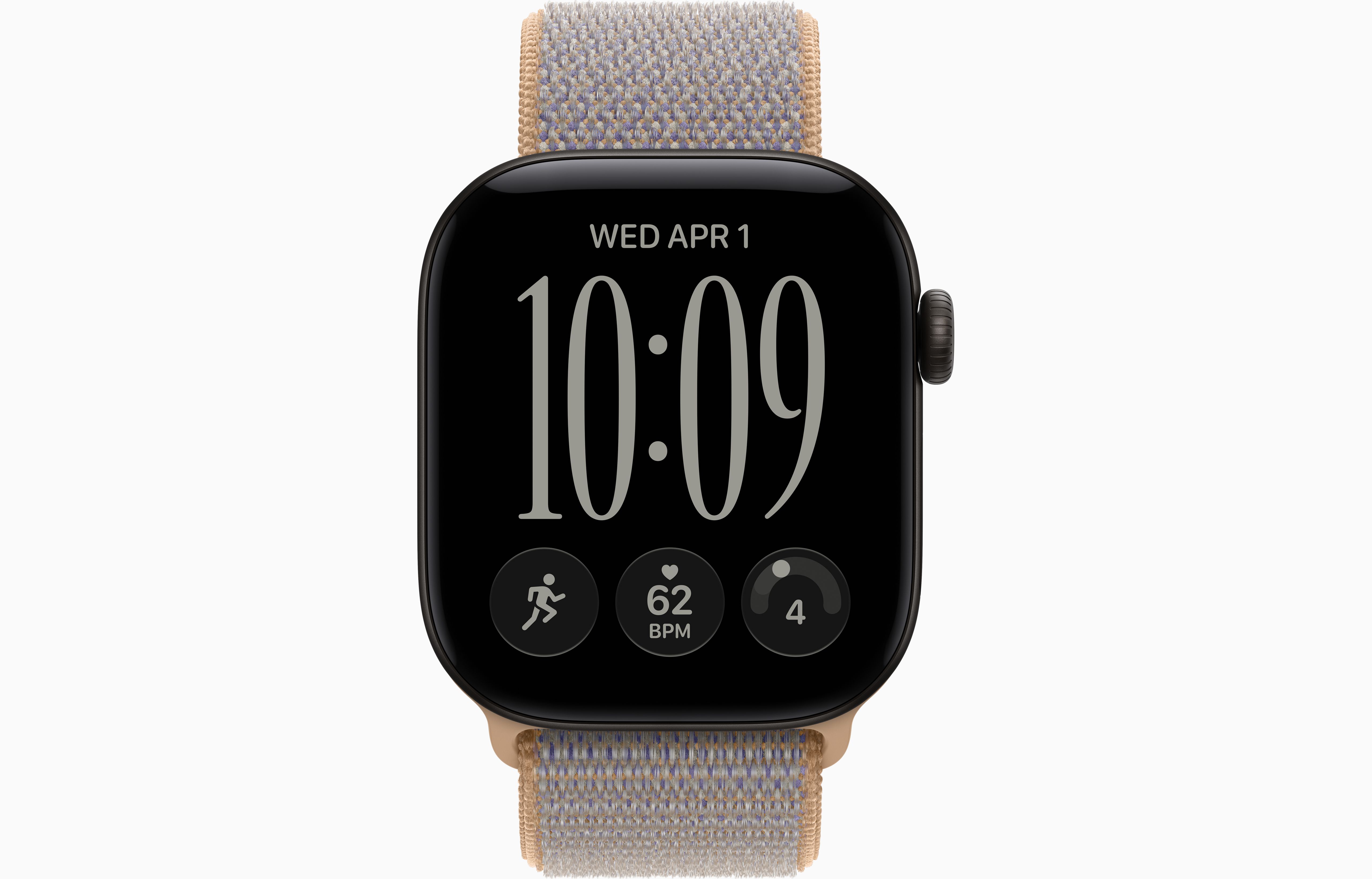 Смарт-часы Apple Watch Series 12, 42 мм, GPS + Cellular, Aluminum Black, Sport Loop Chambray Blue, One Size