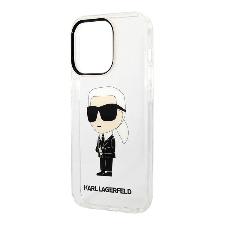 Lagerfeld для iPhone 15 Pro Max чехол PC/Термополиуретан NFT Karl Ikonik Hard Transparent