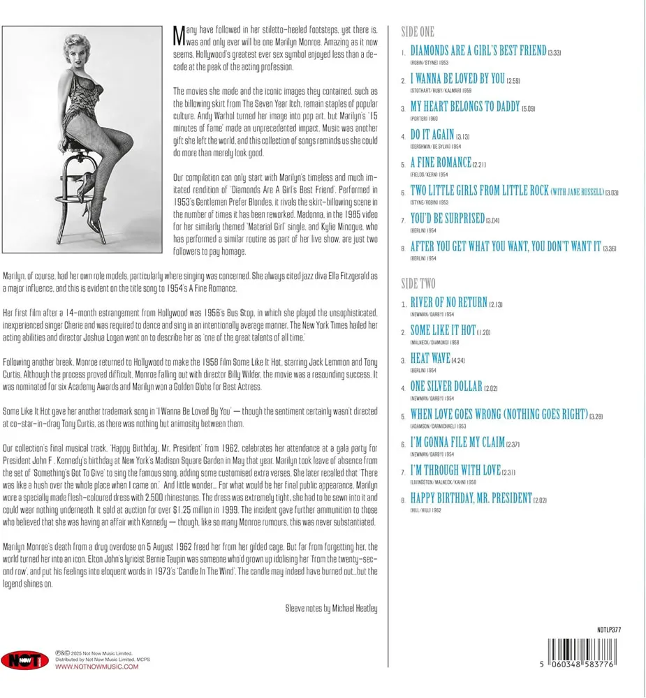 Виниловая пластинка MONROE MARILYN - Diamonds (Red)