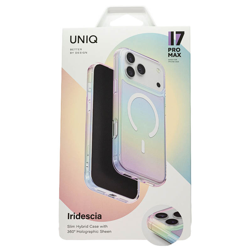 Чехол Uniq для iPhone 17 Pro Max Iridescia (holographic) (Magsafe), Прозрачный