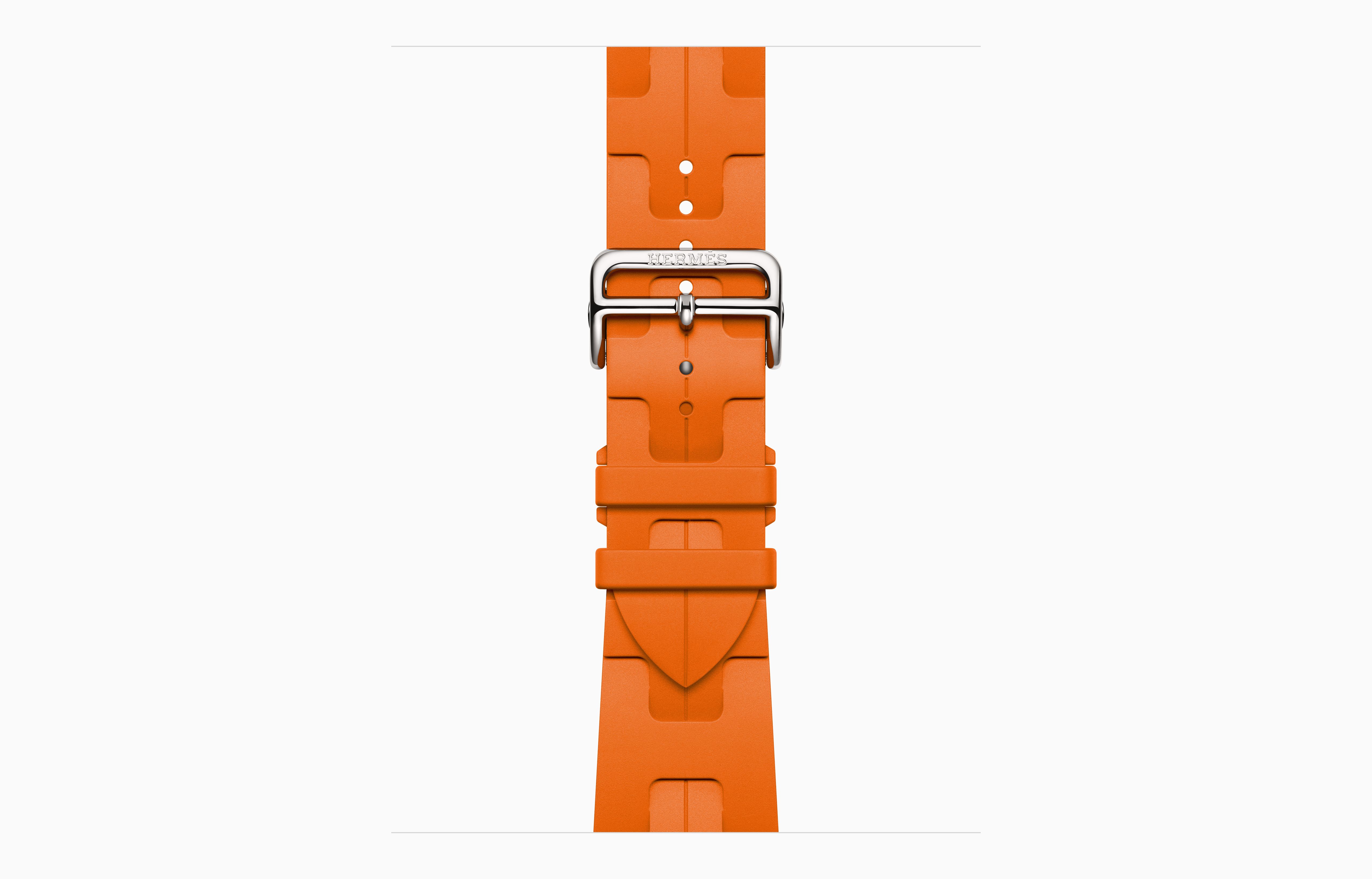 Смарт-часы Apple Watch Hermes Series 12, 42 мм, GPS + Cellular, Titanium Silver, Kilim Single Tour Orange, One Size