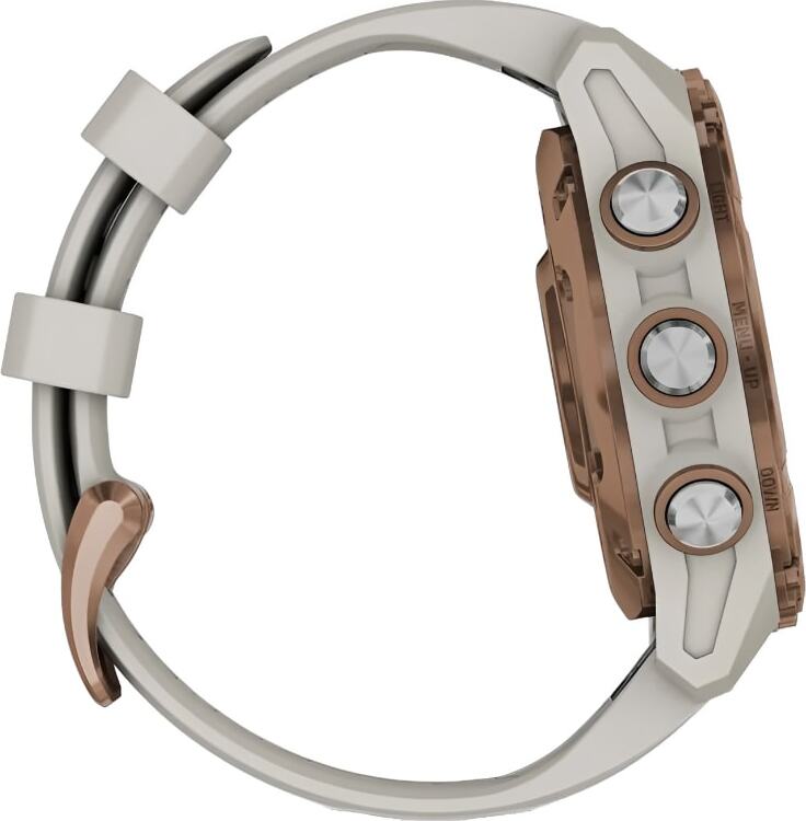 Смарт-часы Garmin Descent Mk3i - 43 mm, Титановый, бронзовый безель с PVD-покрытием, серый силиконовый ремешок