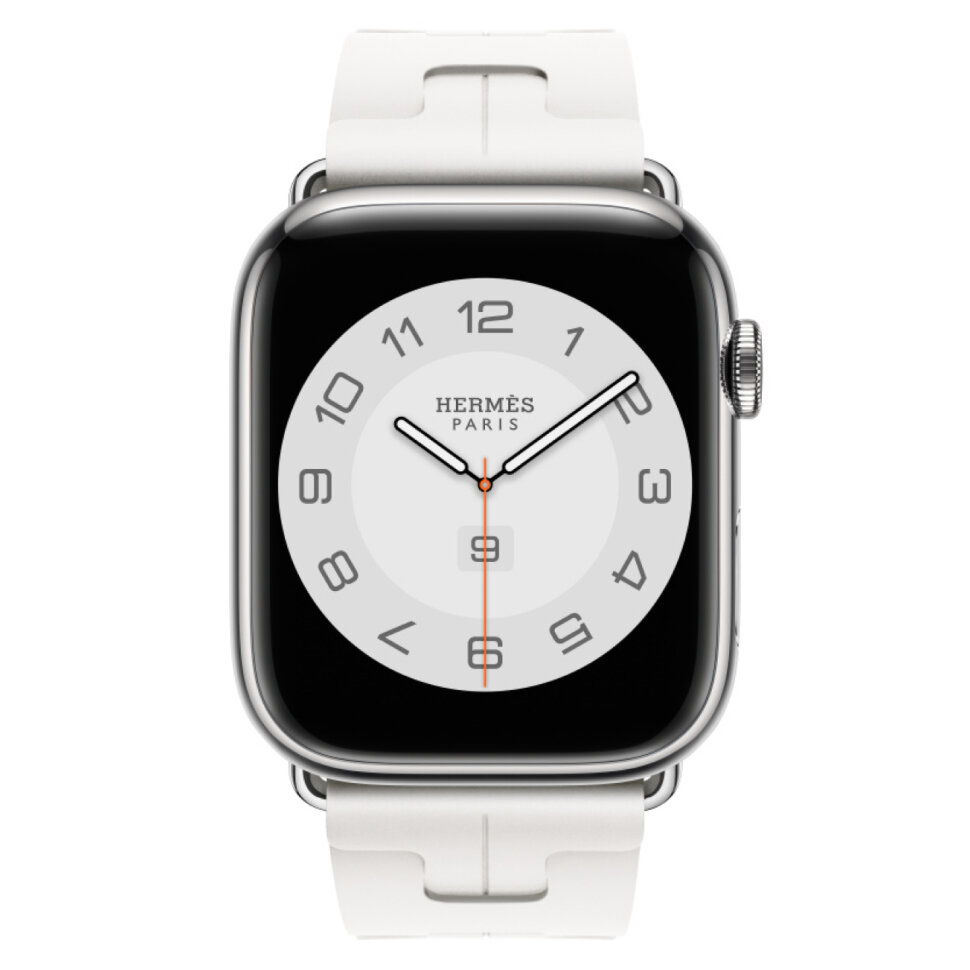 Смарт-часы Apple Watch S10 Hermes - 46 mm браслет Kilim Single Tour (Blanc | белый)