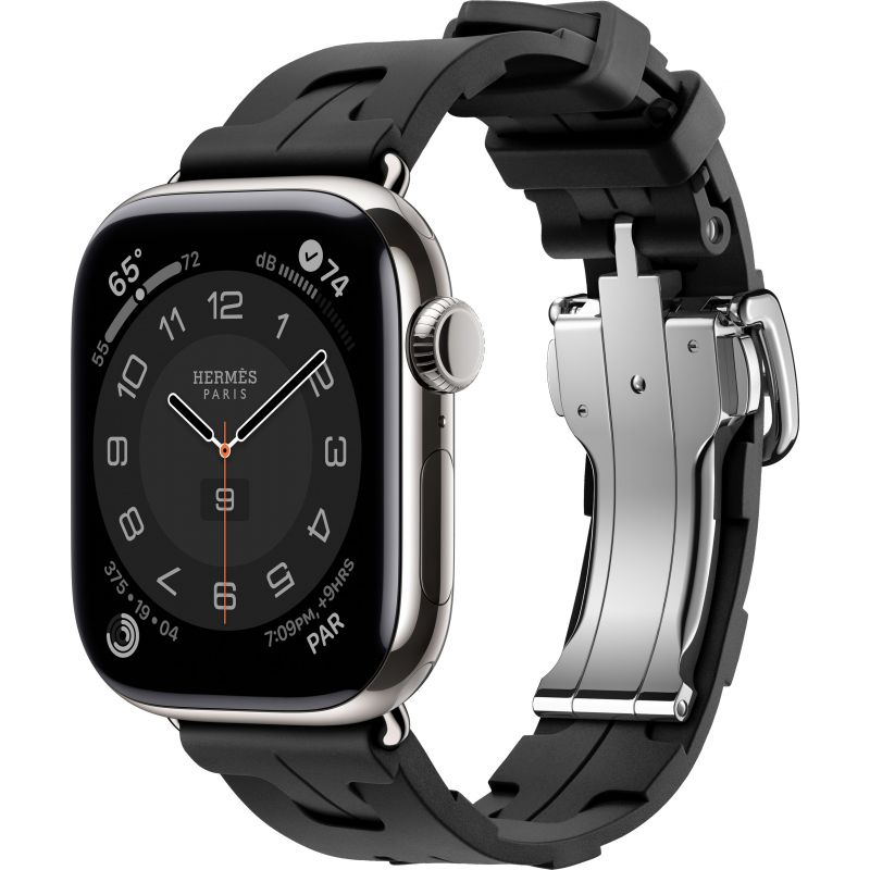 Смарт-часы Apple Watch Series 10 Hermes, браслет Kilim Single Tour 46, мм, (Noir | черный)