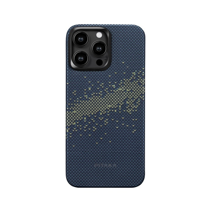 Чехол Pitaka MagEZ 4 StarPeak для iPhone 15 Pro, кевлар, Milky Way Galaxy Чехол Pitaka MagEZ 4 StarPeak для iPhone 15 Pro, кевлар, Milky Way Galaxy