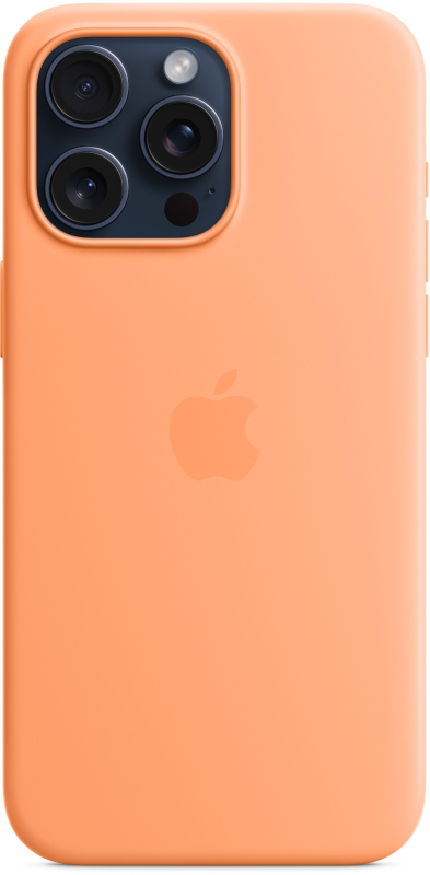 Чехол Apple MagSafe для iPhone 15 Pro Max, Силикон, свежая папайя