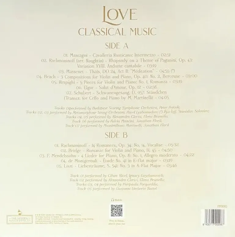 Виниловая пластинка VARIOUS ARTISTS - Love Classical Music