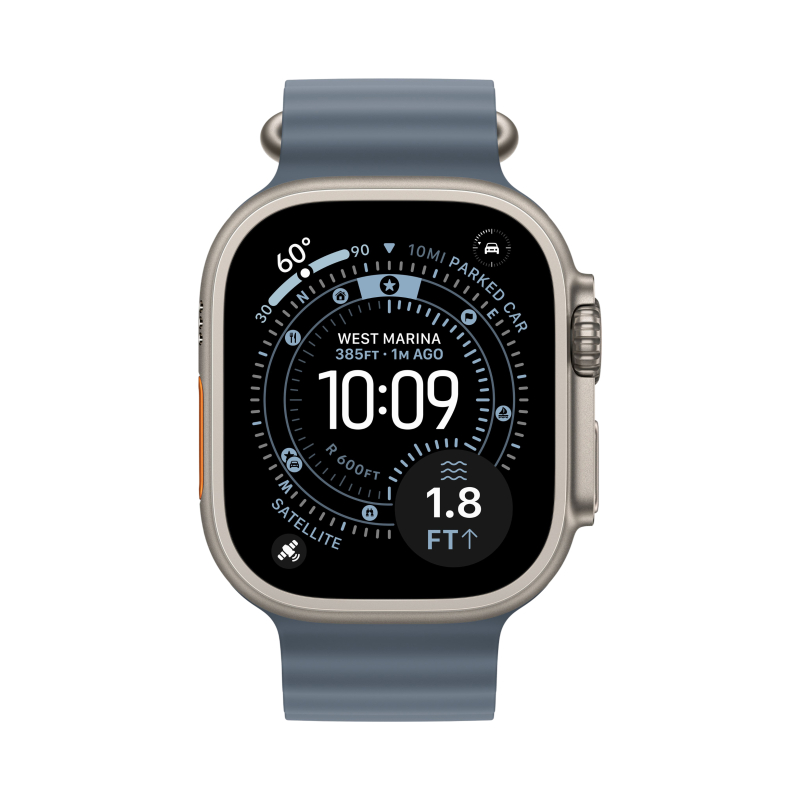Смарт-часы Apple Watch Ultra 3 - 49 mm Natural Titanium Ocean band | Blue