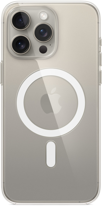 Чехол Apple MagSafe для iPhone 15 Pro Max, прозрачный Чехол Apple MagSafe для iPhone 15 Pro Max, прозрачный