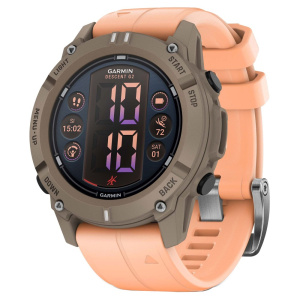 Смарт-часы Garmin Descent G2 - 45 mm, Сиренево-бежевый (палома), нежно-розовый силиконовый ремешок