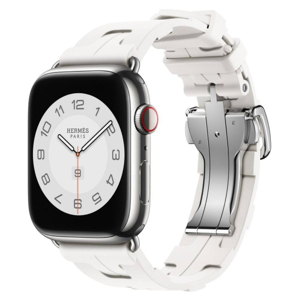 Смарт-часы Apple Watch Series 10 Hermes, браслет Kilim Single Tour 46 мм (Blanc | белый)