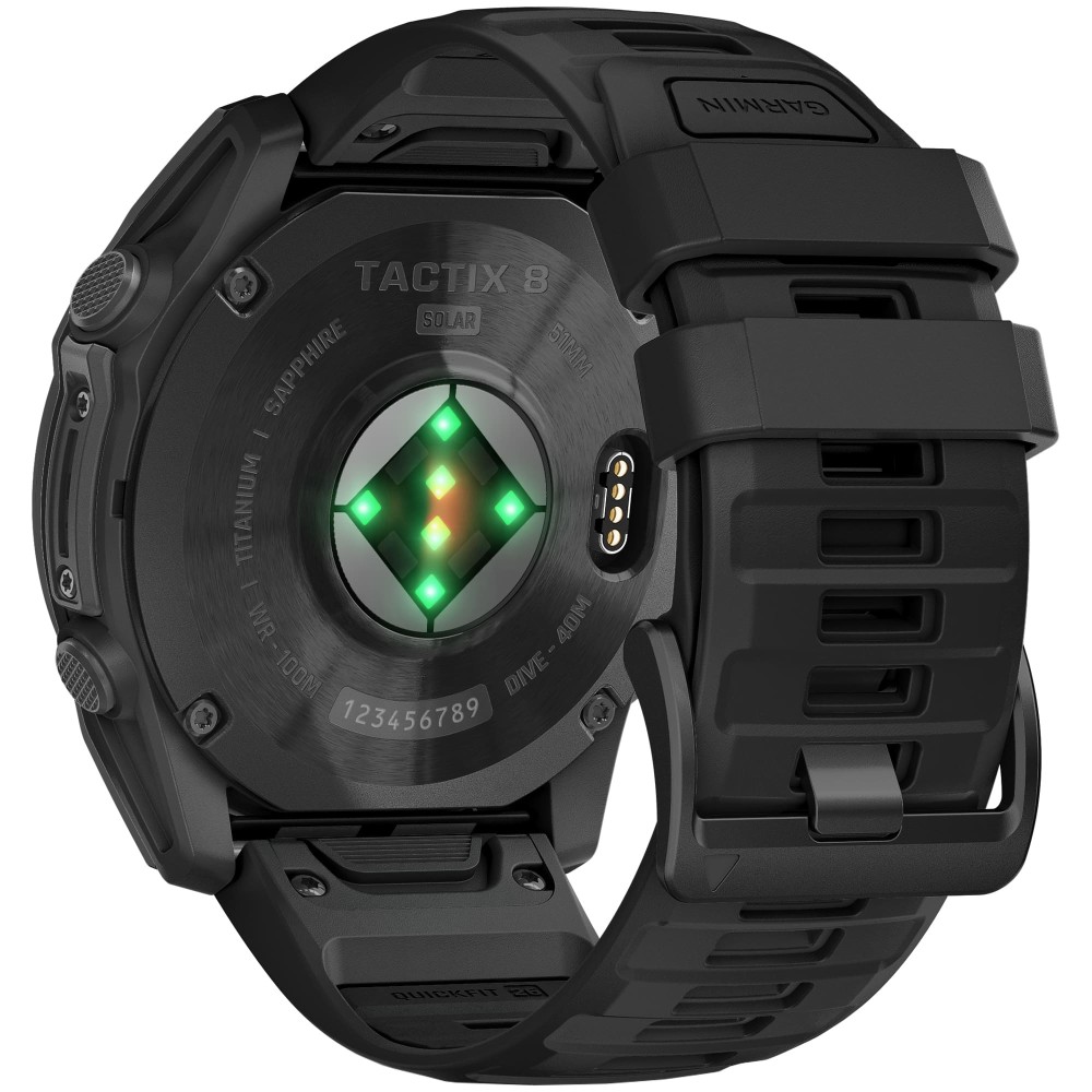 Смарт-часы Garmin Tactix 8 Solar Elite - 51 mm, Черный, черный нейлоновый ремешок