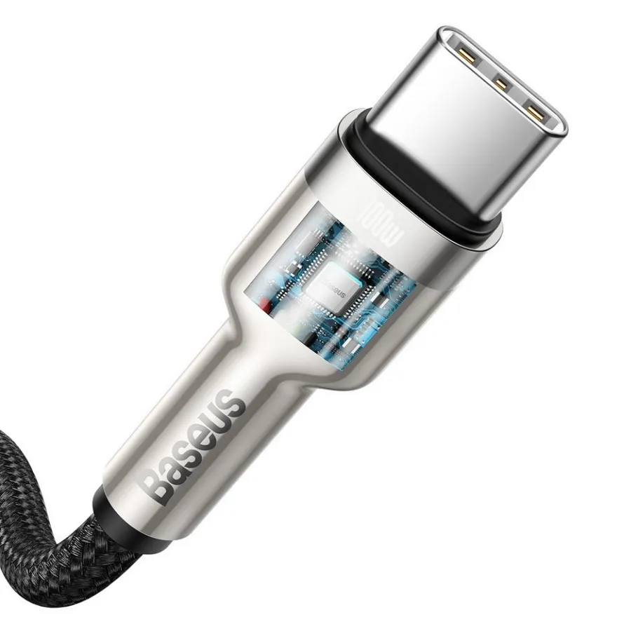 Кабель Baseus Cafule Series Metal Type-C to Type-C 100W 2м Черный